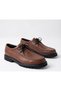 Gr0403 Genuine Leather Italian Style Eva High Sole Odor-Free Sports Brown Classic Shoes - 7