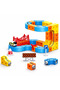 Versatile Magnetic Rail Car Track Set 66PCS with USB Charging, Multi-Shape Assembly & Engineering Skills