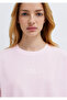 Logo Printed Pink T-Shirt Loose Fit / Comfortable Loose Cut 1613884-70513 - 6