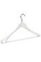Wooden M023B Men's Suit Hanger with Bar, Jacket Hanger White Color 2 Pieces - 2