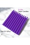 Taper Candles Purple Color 10Pcs Long Candles 1.8cm Round x 19cm Long Unscented Candles - 3