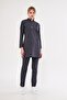 Hijab Anthracite Gray Lycra Women's Medical Uniform Doctor and Nurse Uniform Surgical Set