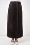 Bdart Metallic Textured High Waist Ruffle Detailed Maxi Skirt - 4