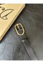 2-Pack Mason Oval Gold Buckle Belt Waist Belt Jacket Belt Dress Belt Trouser Belt - 3
