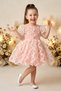 Baby Girl Dress Girls' Dress Birthday Party Wedding Dress Lace Short Sleeve Lined Dress