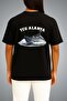 Oversize Tcg Alanya between the Waves Themed Pocket and Back Printed Unisex T-Shirt - 4