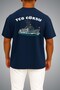 Oversize Tcg Göksu Seyir Themed Unisex T-Shirt with Pocket and Back Print - 2