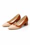 Dino Women's Large Size Patent Leather Comfortable Shoes P0001-Brown Cream - 7
