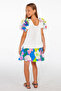 Short Sleeve Floral Print Dress - 3