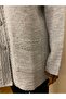 Beaded Knitwear Stylish Patterned Mother's Cardigan with Pearl Detail / Gray - 4