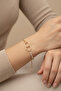 Style Pearl/Xuping Jewelry Two Ring Interlocking Model Bracelet