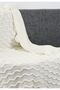 Ecru Color 10 Pompom Tongue Knitwear with Tv Blanket - 130X170 Leg Shawl and Sofa Shawl - 5