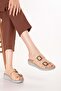 Genuine Leather Comfort Sole Comfortable Daily Slipper Imk.2103 Cappuccino - 4