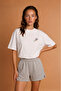 Women's 100% Cotton Minimal Tennis Racket Embroidered Basic T-Shirt - Oversized Fit Black and White Combed Cotton Sports Tennis Casual T-Shirt - Crew Neck Short Sleeve Summer Women's T-Shirt - 4