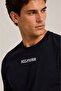 Embroidered Logo Regular Fit Woven Cotton Men's T-Shirt - 2