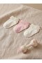 Tulle Ruffled Baby Girl Booties Socks 3-Pack (S6)