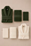 Eldy Striped Bathrobe Set Family Set, 6 Pieces, 100% Cotton Certified Şalyaka Bathrobe Dowry Set - 2