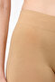 Seamless Mini Shorts Leggings Soft Textured Gathering Seamless Daily Use - Beige - 3