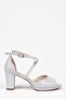 Women's Silver Chupra Medium Heeled Classic Thick Heeled Comfortable Shoes Seferi915 - 2