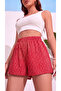 Women's Comfortable Fit High Waist Viscose Shorts - 5