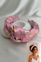 Pink Satin Daisy Patterned Crown