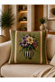 4-Piece Decorative Throw Pillow Cover 43X43 cm and Runner 40X140 cm Floral Patterned Living Room Set - 2