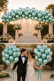 Chrome Shiny Metallic Green Color 10 Balloons - 3