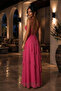 Thin Straps Strapless Backless Layered Ruffles Long Dress Graduation - 3