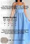 Women's Embroidery Detailed Strap Linen Dress Blue - 2