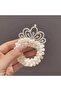 Korean Style Pearl Children's Princess Bun Crown Rubber Band Elsa Frezon Frozen Queen Gift - 2