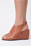 Vera Tan Color Wedge Heel Women's Sandals - 2