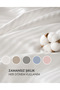 Double Size Hotel Type 83 Thread Cotton Satin White Duvet Cover Set with Elastic - 5