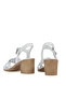 , Women's Genuine Leather Heels Sandals 1611020Z2220 White - 5