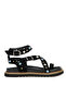 , Women's Genuine Leather Sandals 1611050Z8518 Black - 3