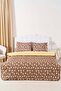 Coffee Daisy Double Cotton Quilted Pique & Bedspread - 2
