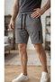 Ps-01 Men's Gray Textured 5-Pocket Short Sports Shorts - 2