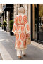 Trendy Ethnic Pattern Hijab Cotton Viscose Belted Kimono - 2