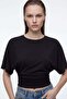 Women's fitted crew neck short sleeve blouse