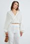 Front Tie-Detail Bat Sleeve Blouse - 3
