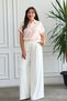 Wide Leg Draped Trousers - 4