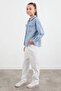 Striped Bow Detailed Girl's Shirt - 4