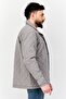 Men Quilted Long Sleeve Puffer Jacket, Grey - 2