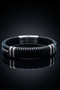 Men's Leather Steel Bracelet Black Steel Mesh Leather Magnetic Lock - 2