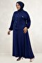 67066 Plus Size Modal Suit with Flap Pockets and Skirt - Indigo - 4