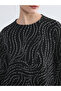 Original Oval Collar Patterned Dress - 4