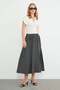 Polka Dot Modal Skirt with Elastic Waist - 4