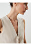 Trendlucky Women's Classic Vest with Bow in Linen Blend with a Difference - 3
