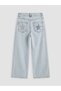 Alita city: wide-leg jean pants with rhinestone detail for girls - 3