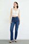 High Waist Cut-Cut Jeans - 4