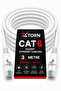 كابل إيثرنت CAT6 بطول 3 أمتار RJ45 LAN كابل إنترنت ومودم وراوتر للكمبيوتر